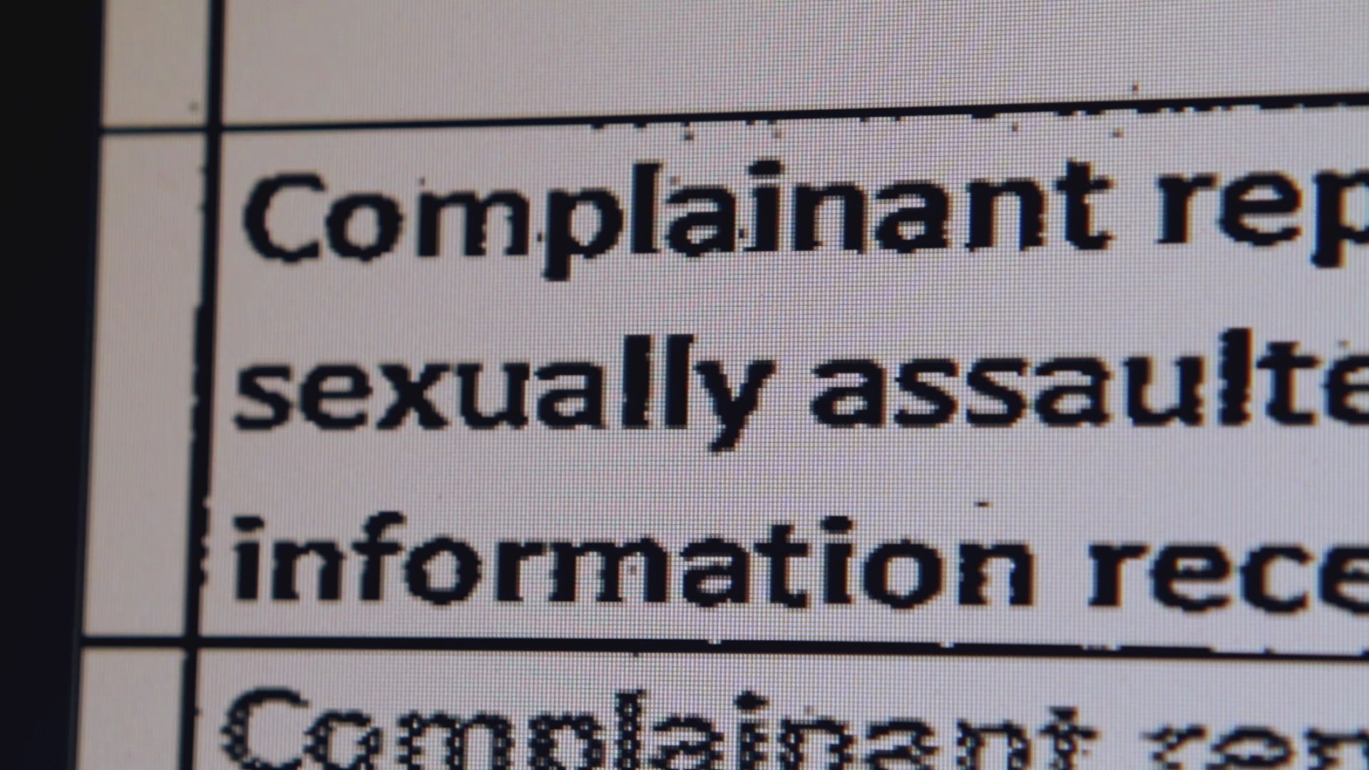 complainant was sexually assaulted