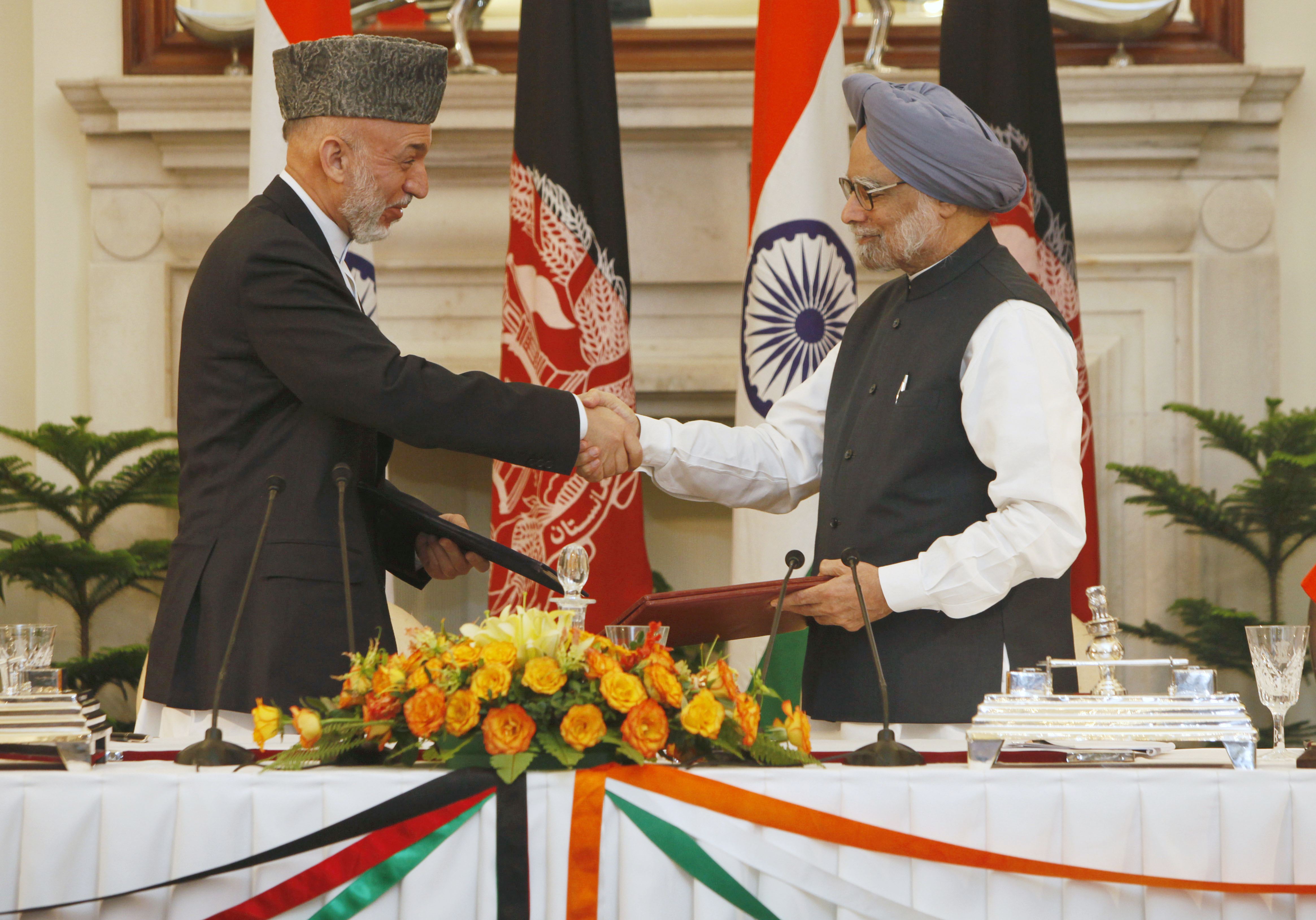 Karzai/Singh India/Afgh strategic partnership