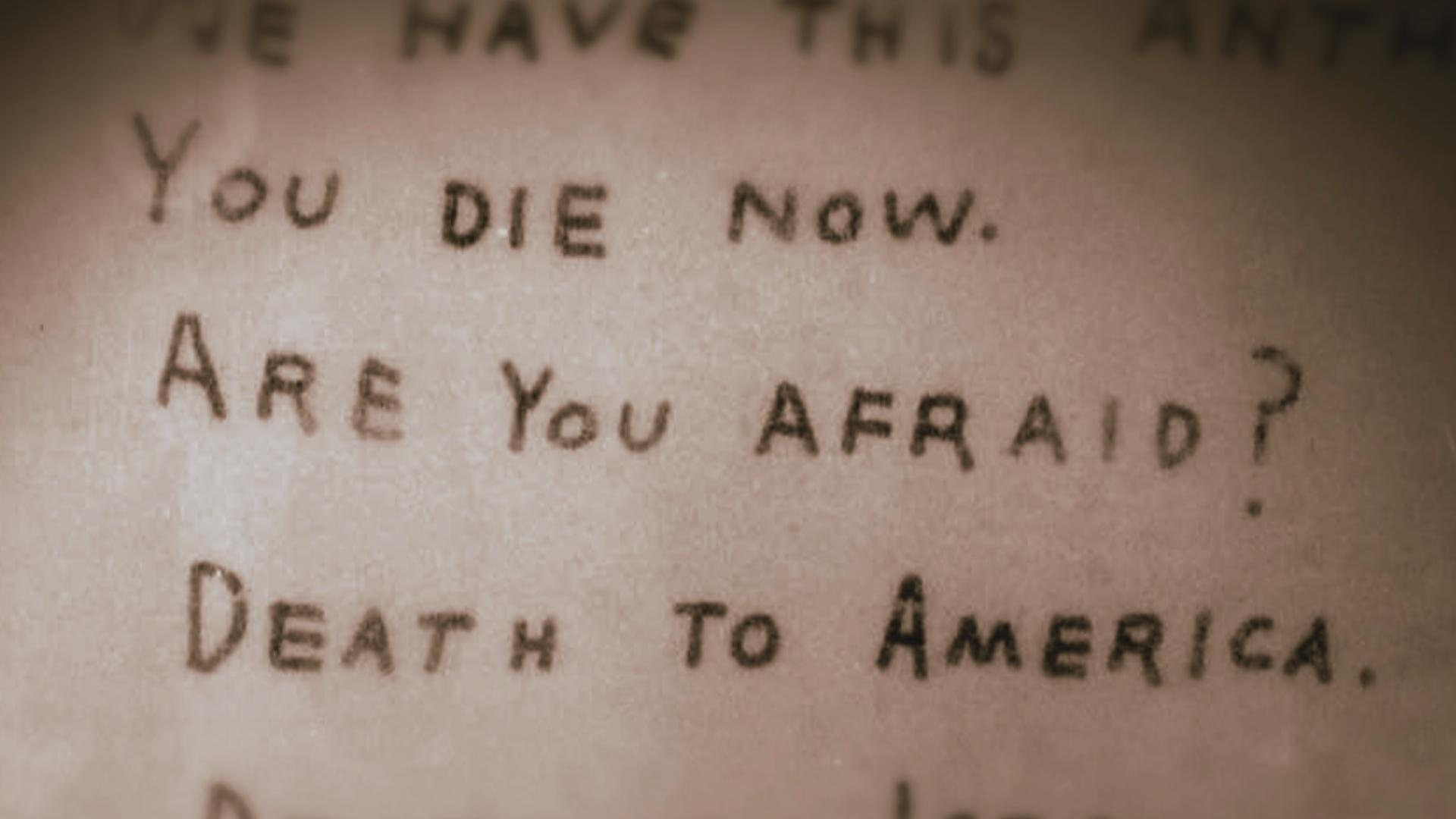 anthrax letter death to america