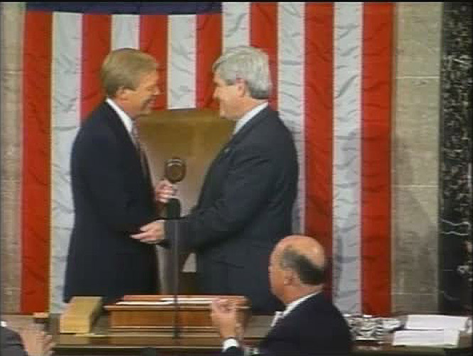 newt gets gavel from gephardt
