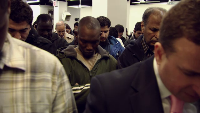 men praying