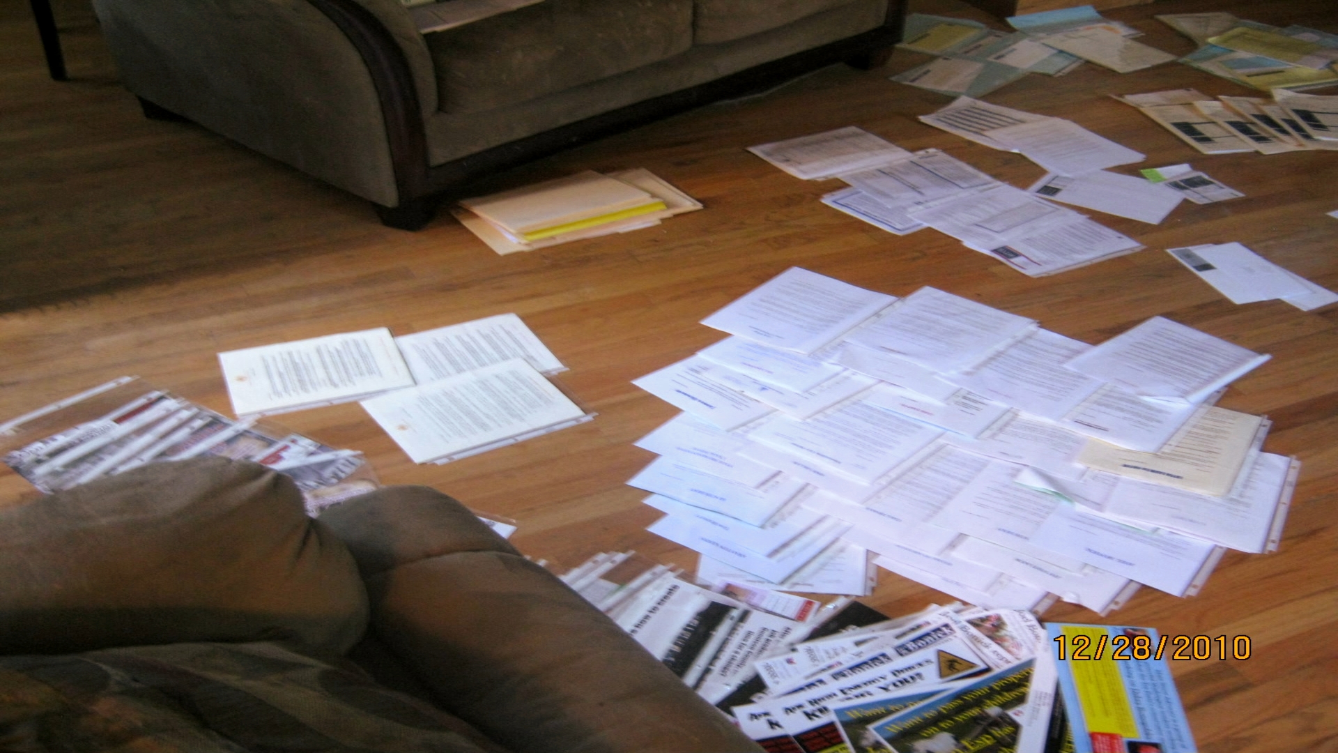 documents spread out
