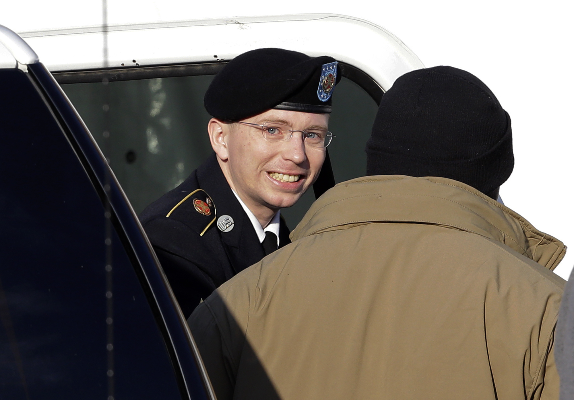 Bradley Manning arrives at hearing