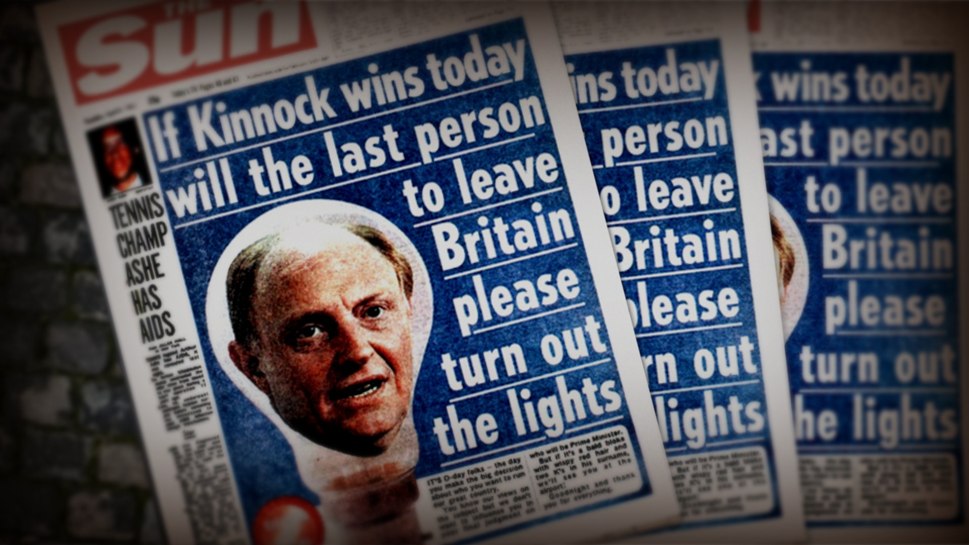 kinnock headline turn out the lights