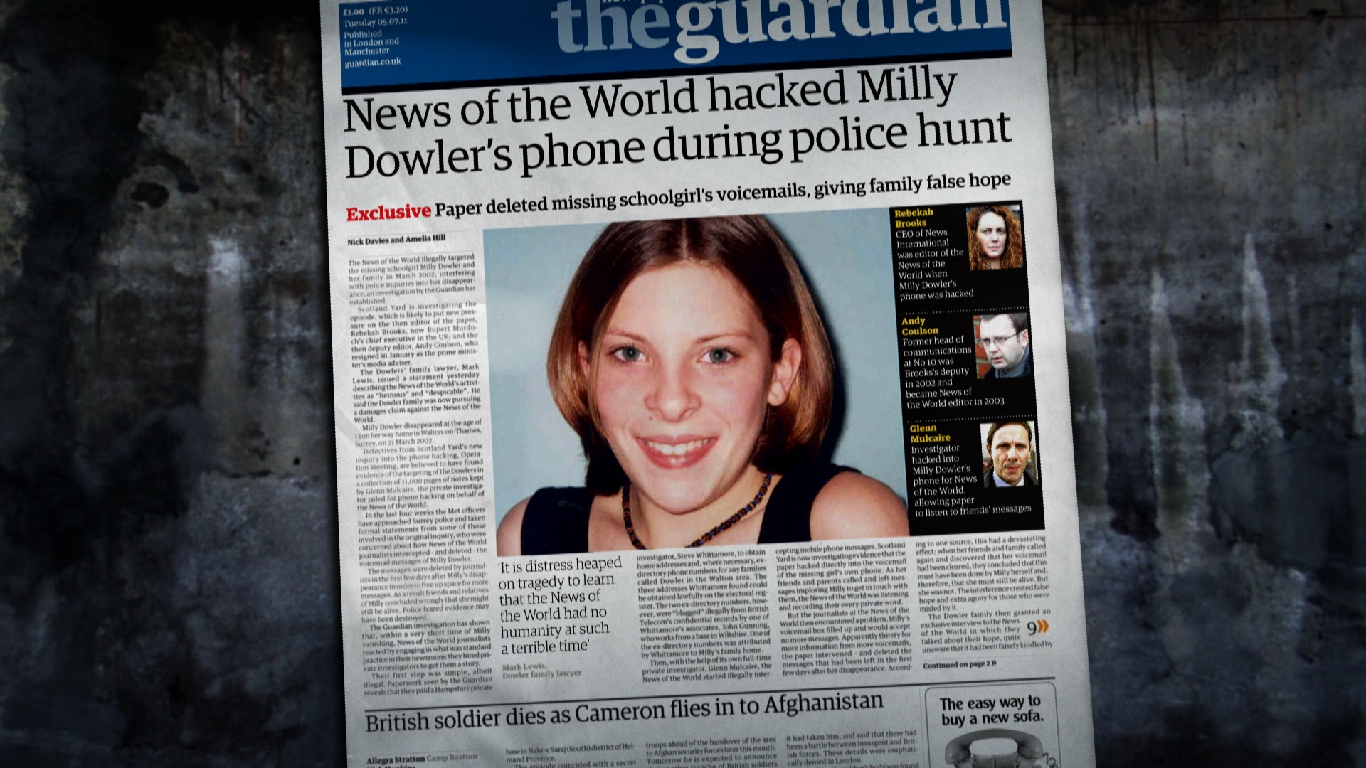 guardian millie dowler headline