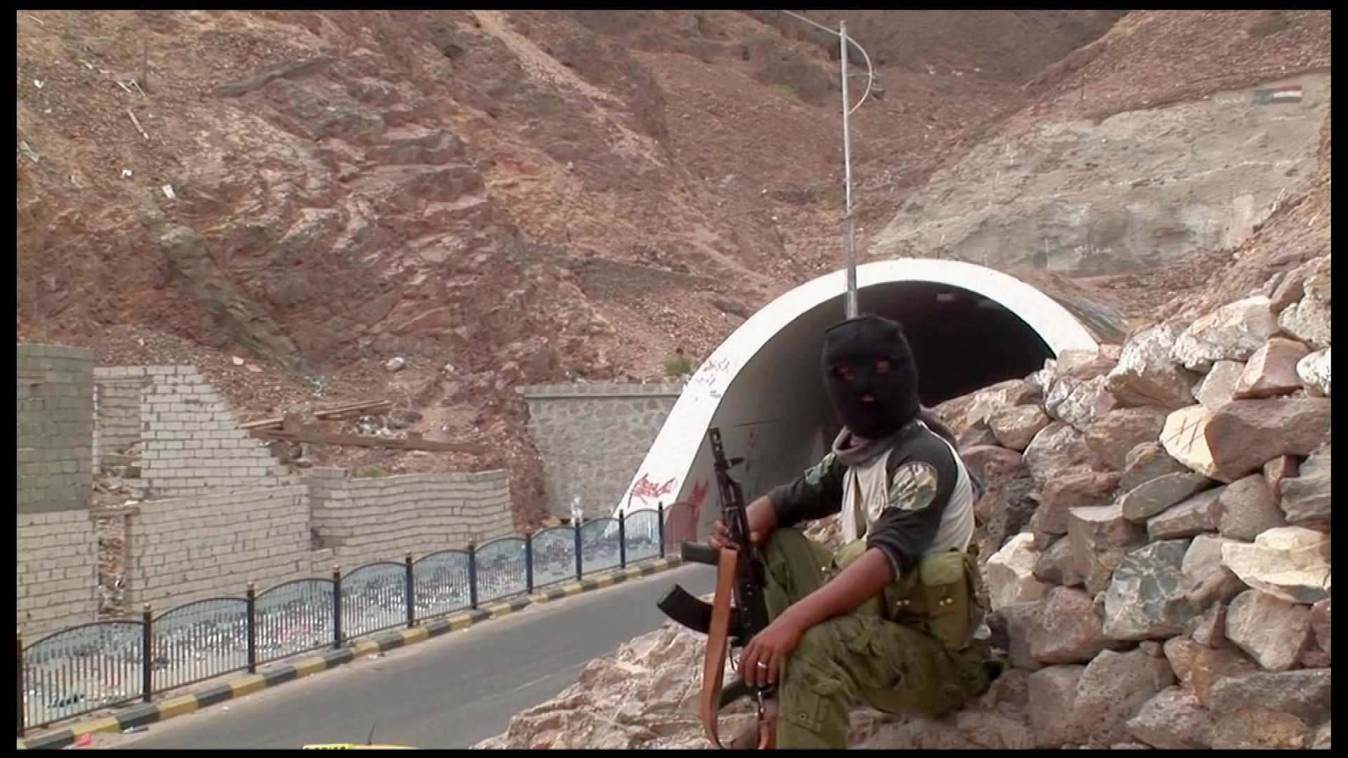 armed guy and highway
