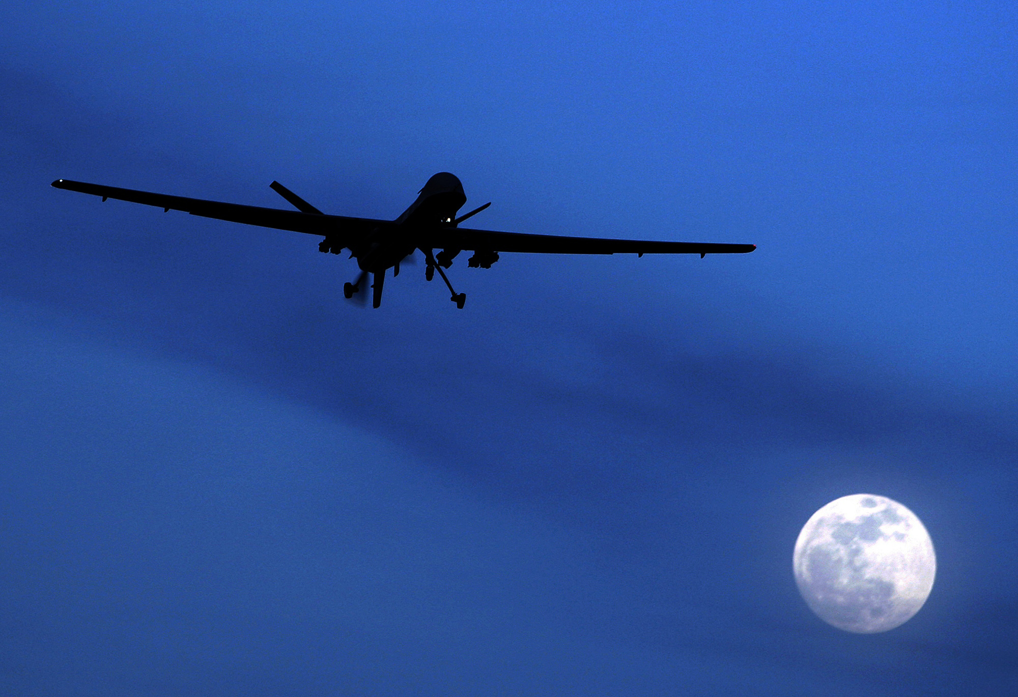drone in air at night