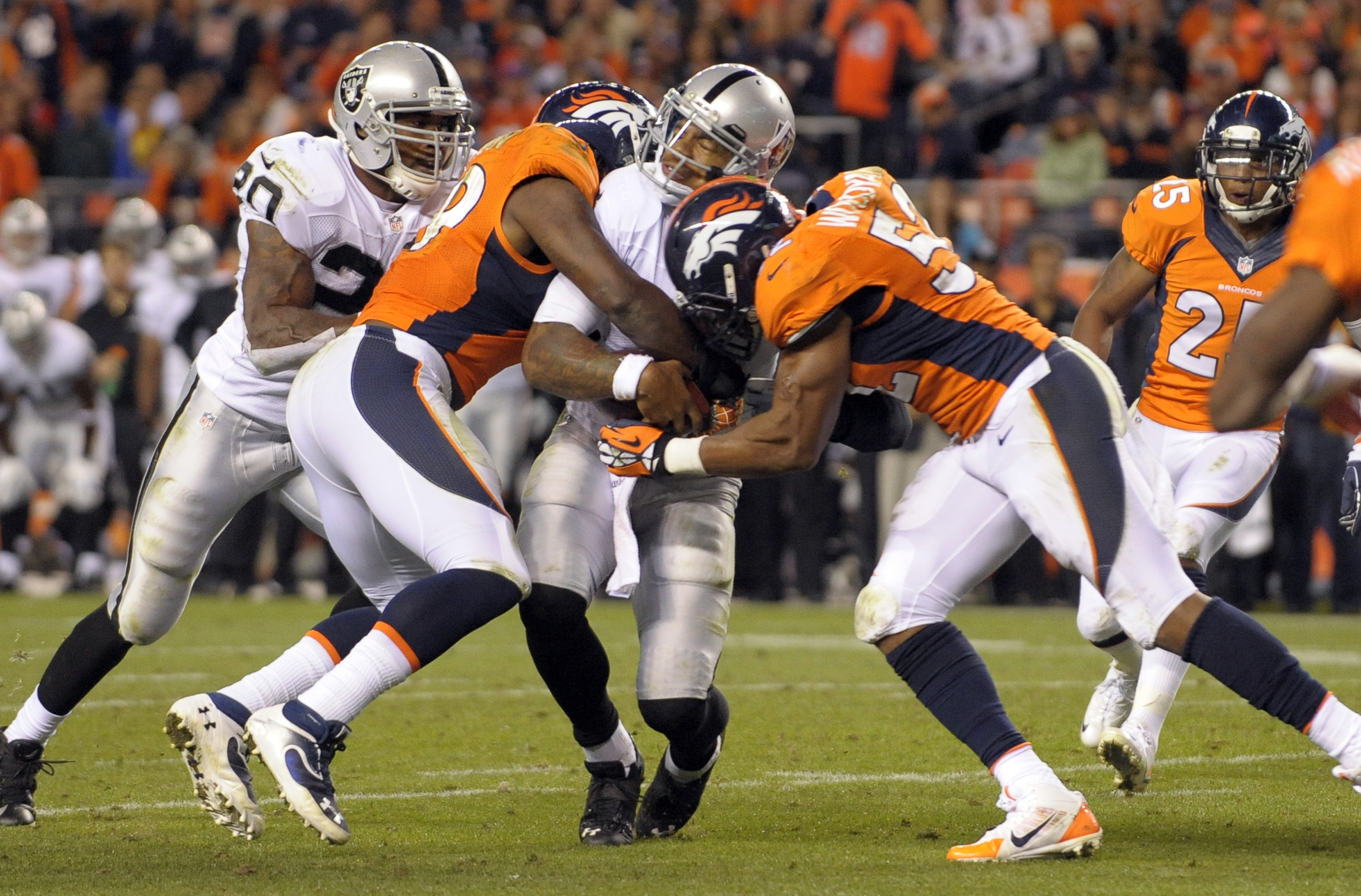 RAIDERS BRONCOS FOOTBALL