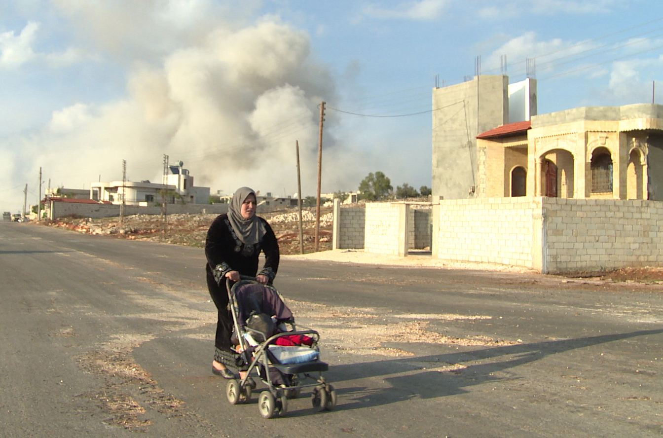 Syria Woman with Stroller