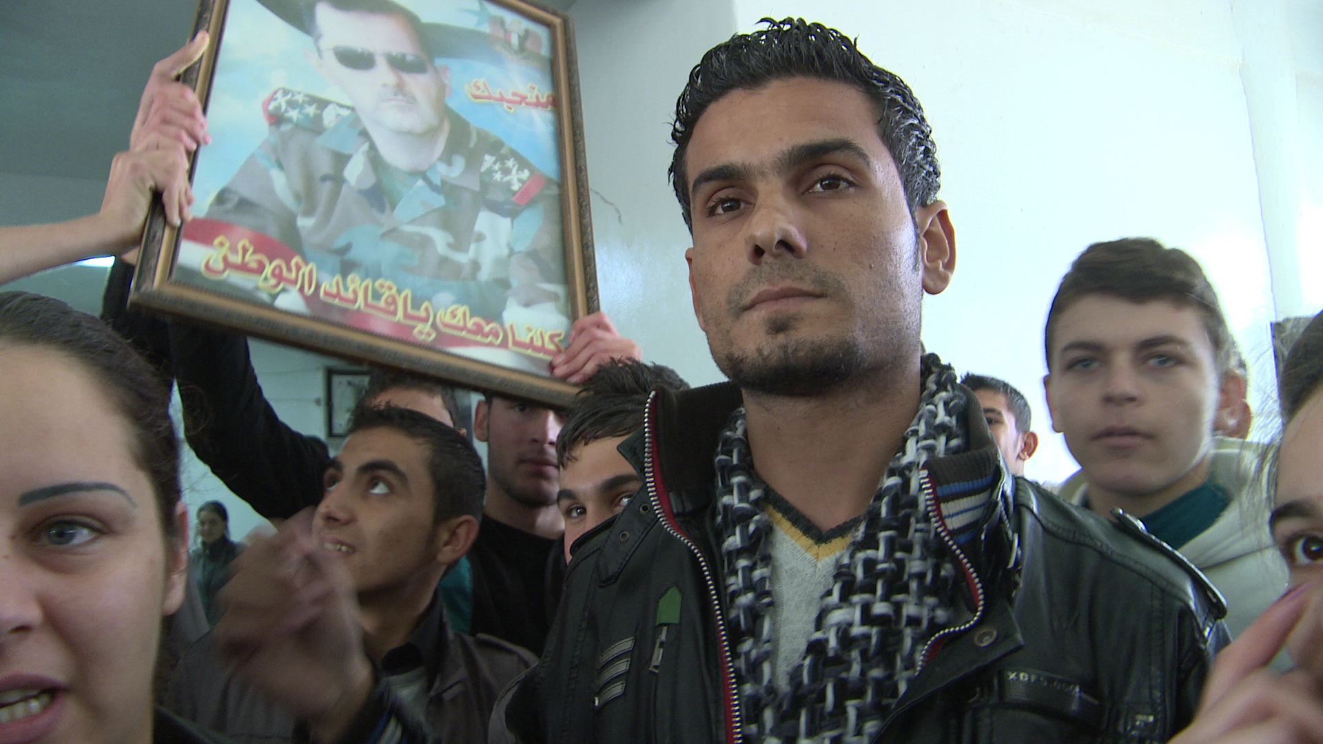 Alawite highschoolers supporting assad