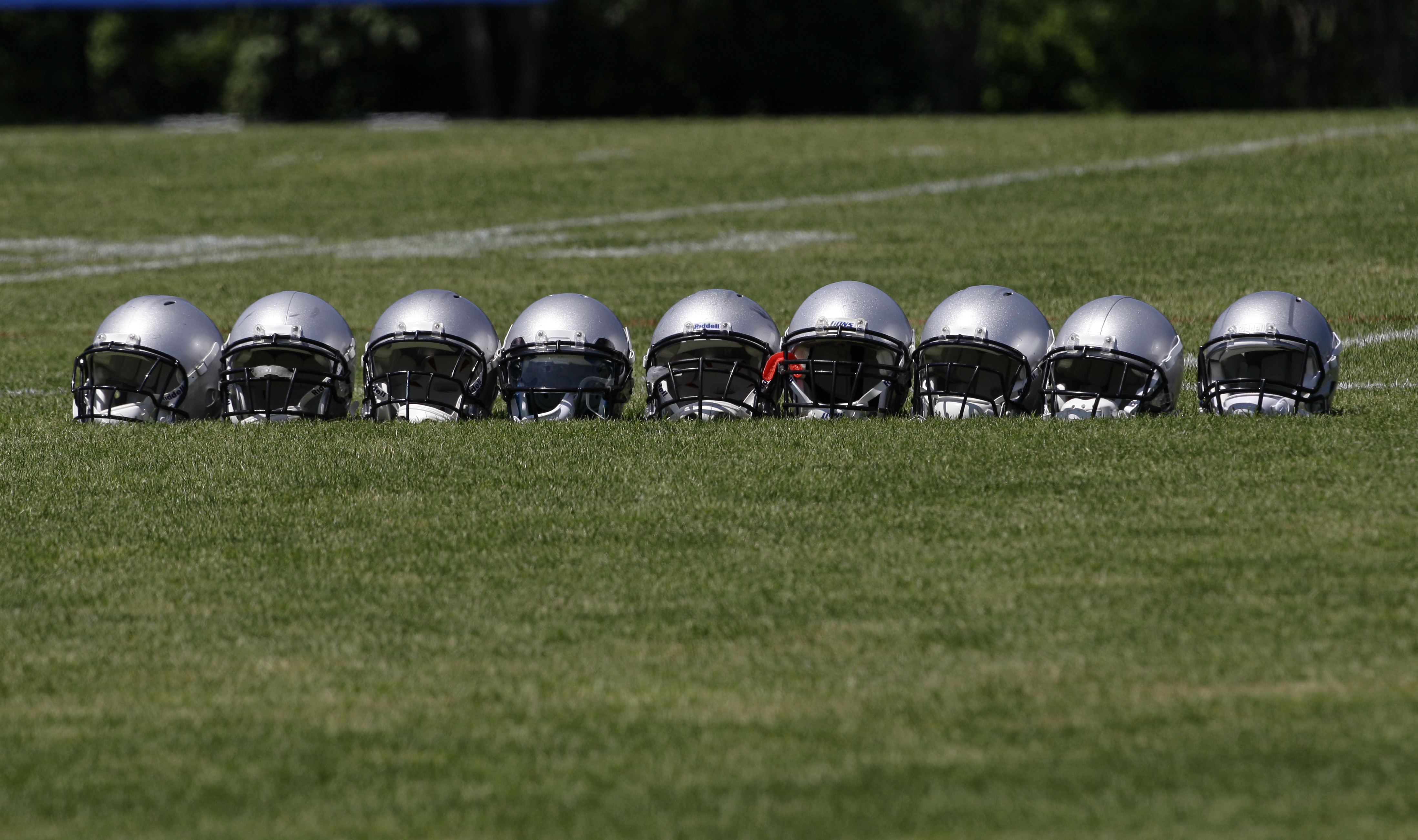 NFL helmets