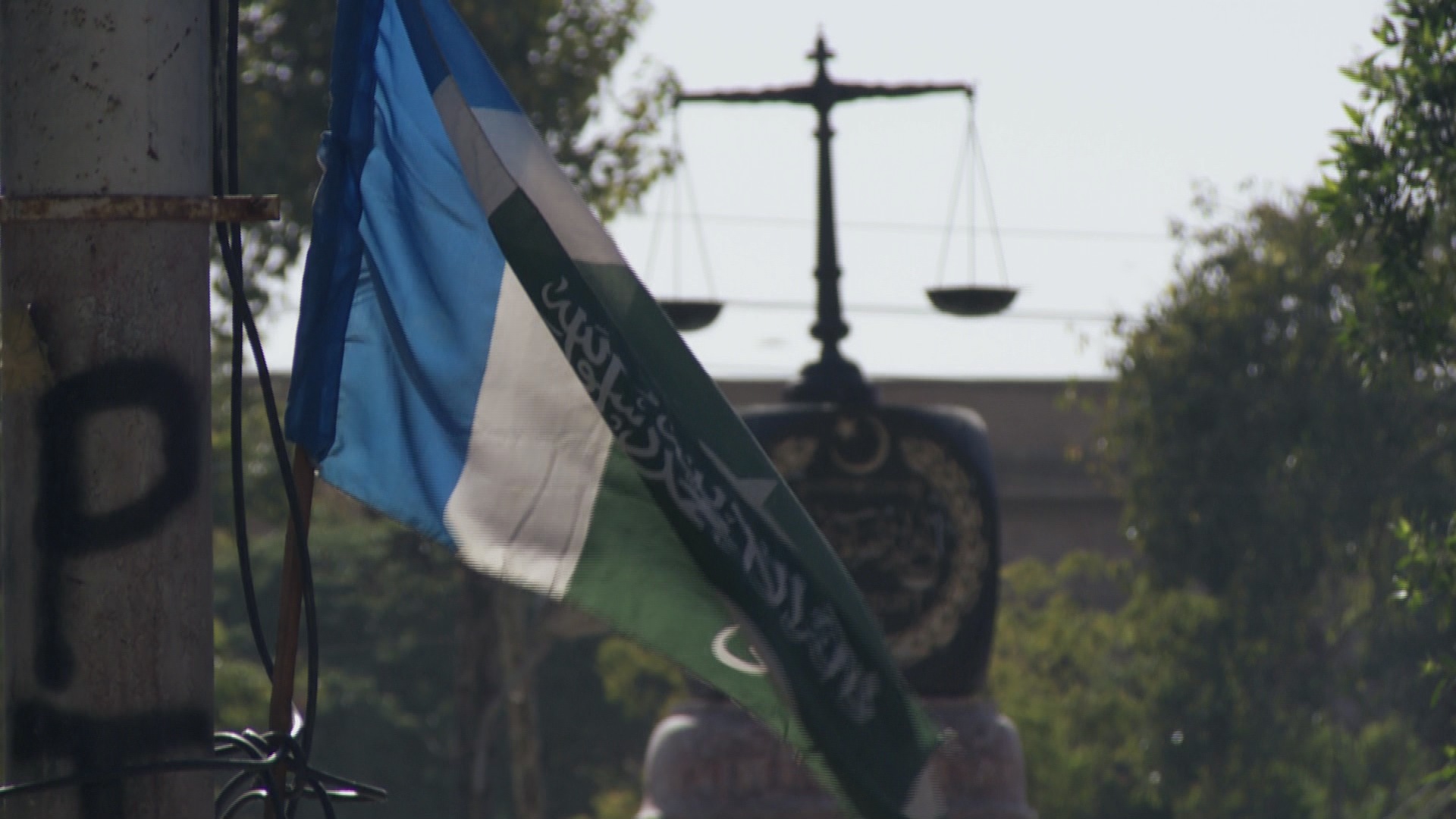 pakistani flag and scales