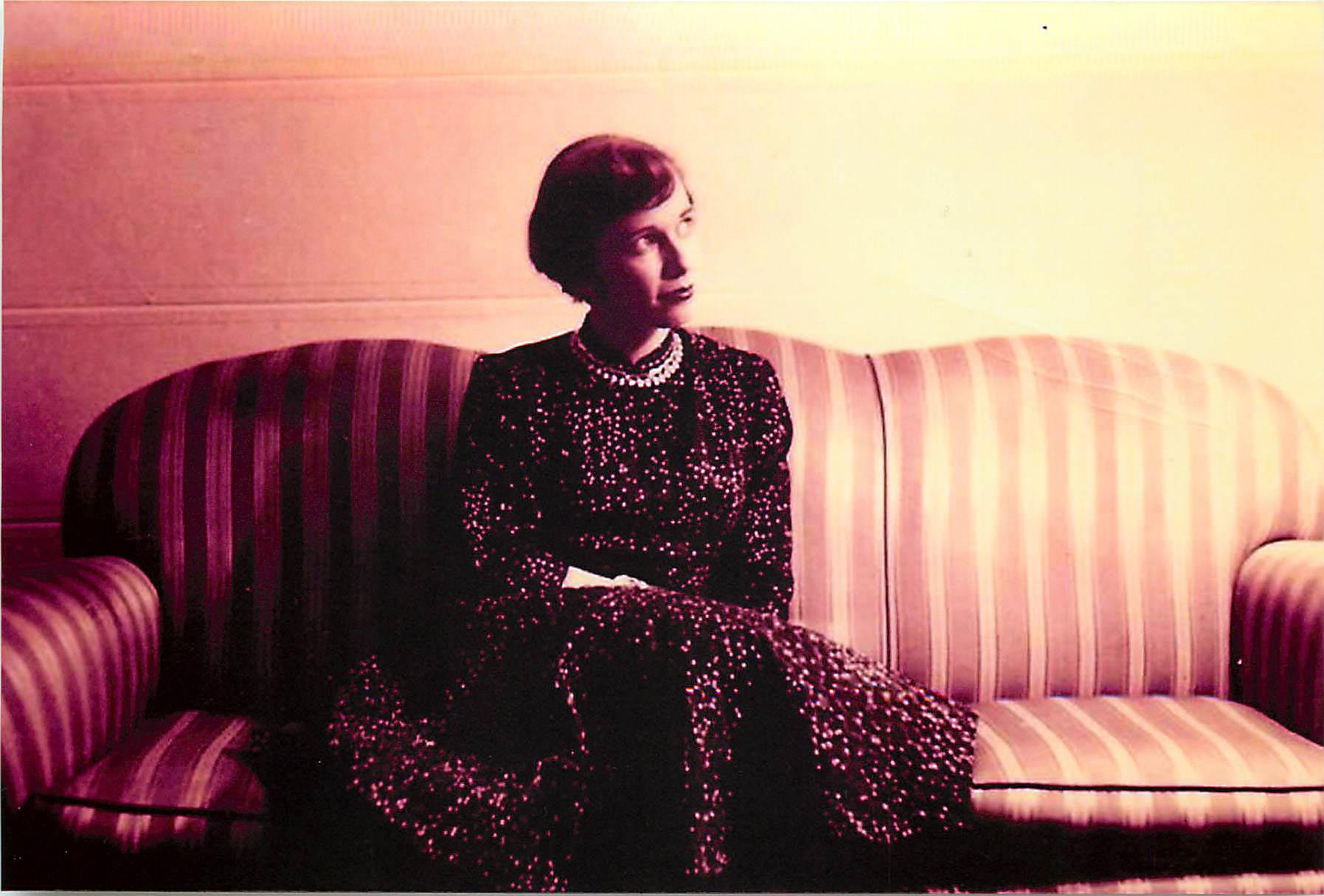 joan on sofa