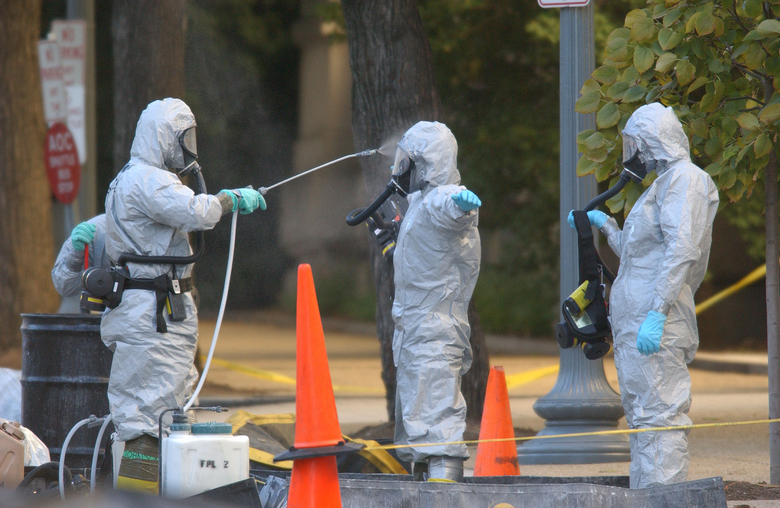 anthrax - hazmat suits