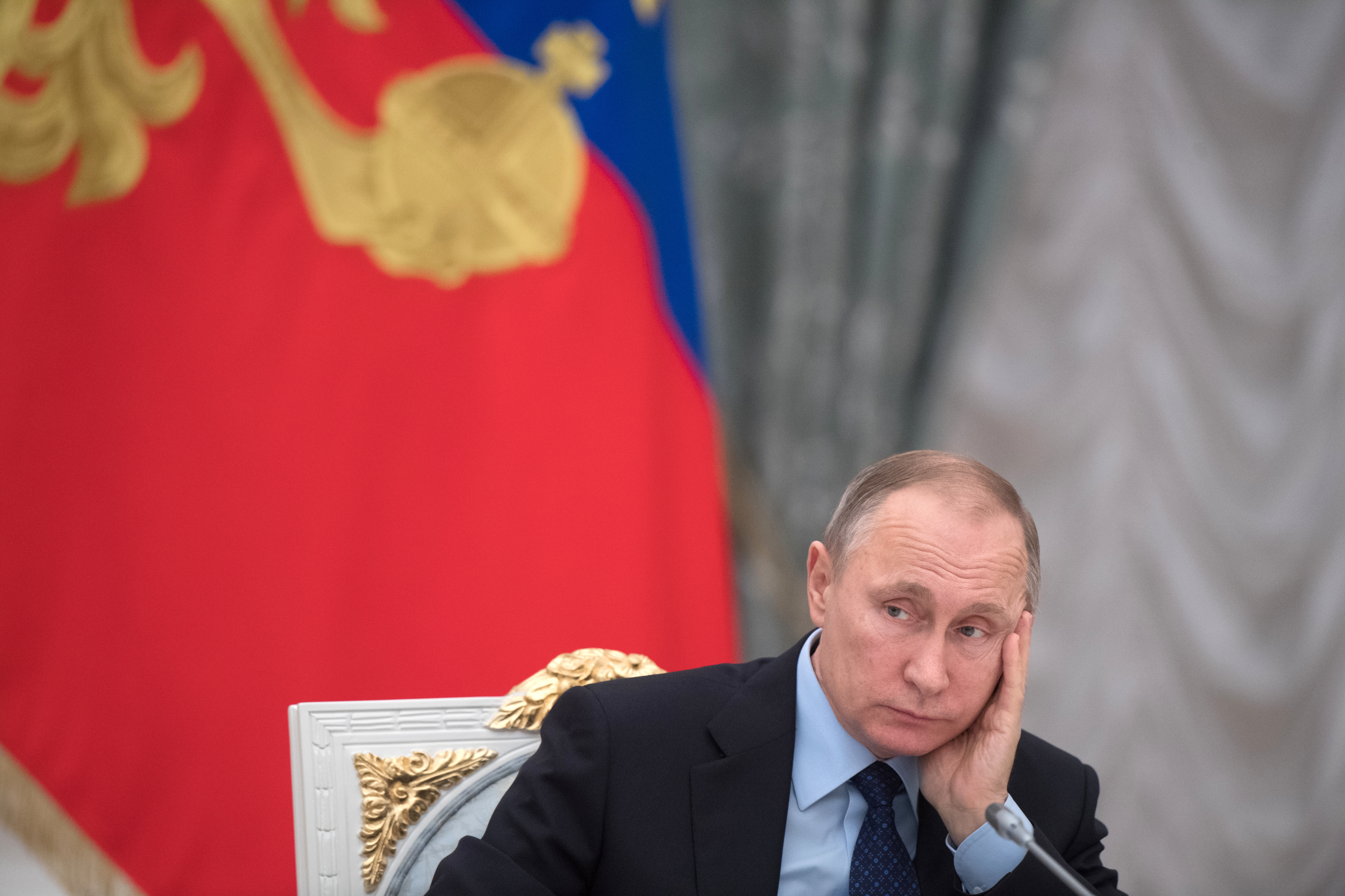Russian President Vladimir Putin meets with heads of Federation Council and State Duma