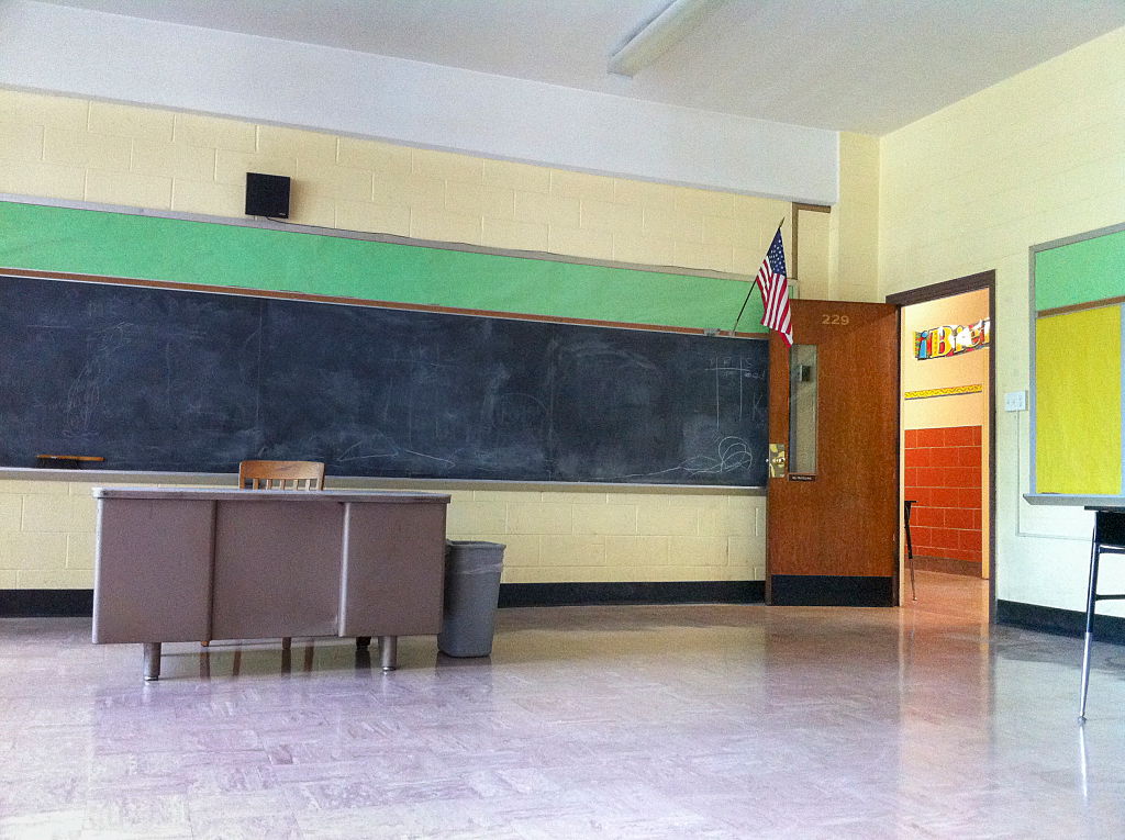 Empty Classroom In Elementary School