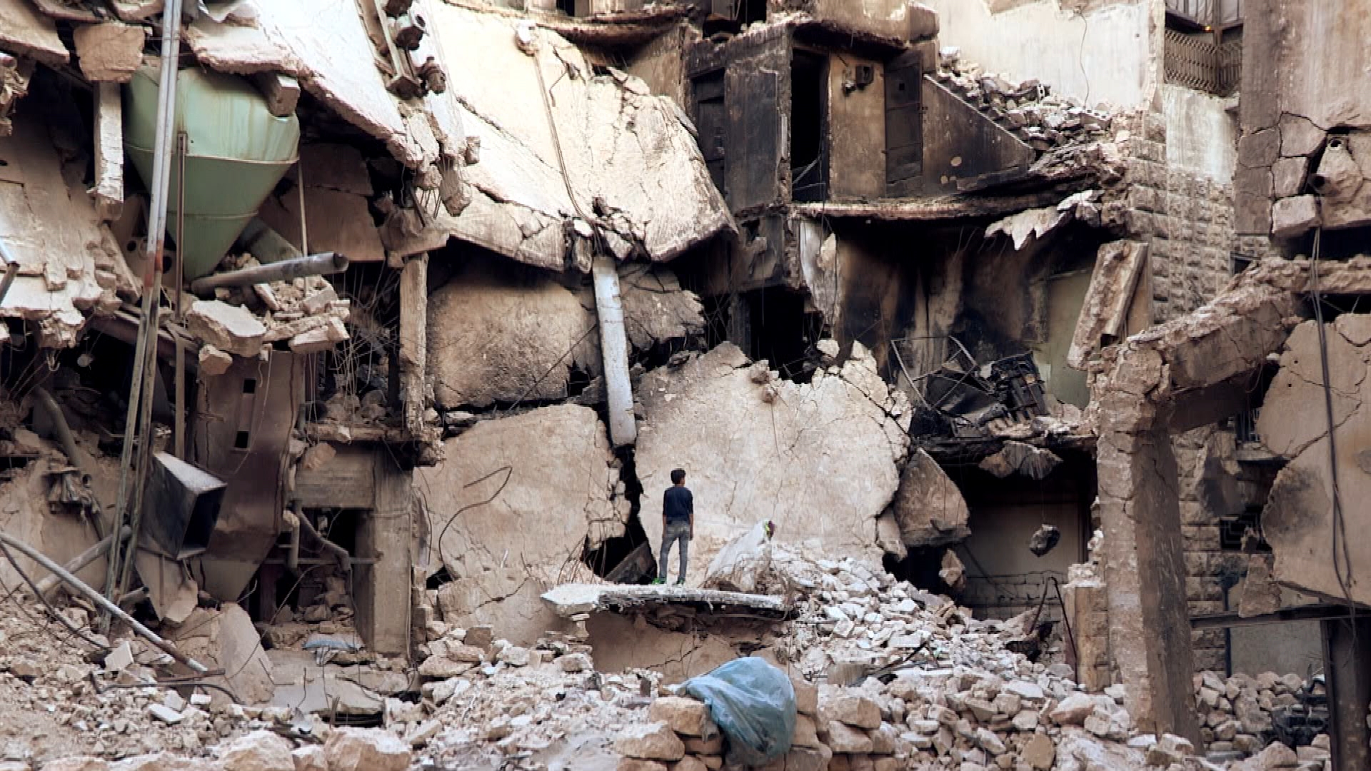 Mohammed in Aleppo rubble
