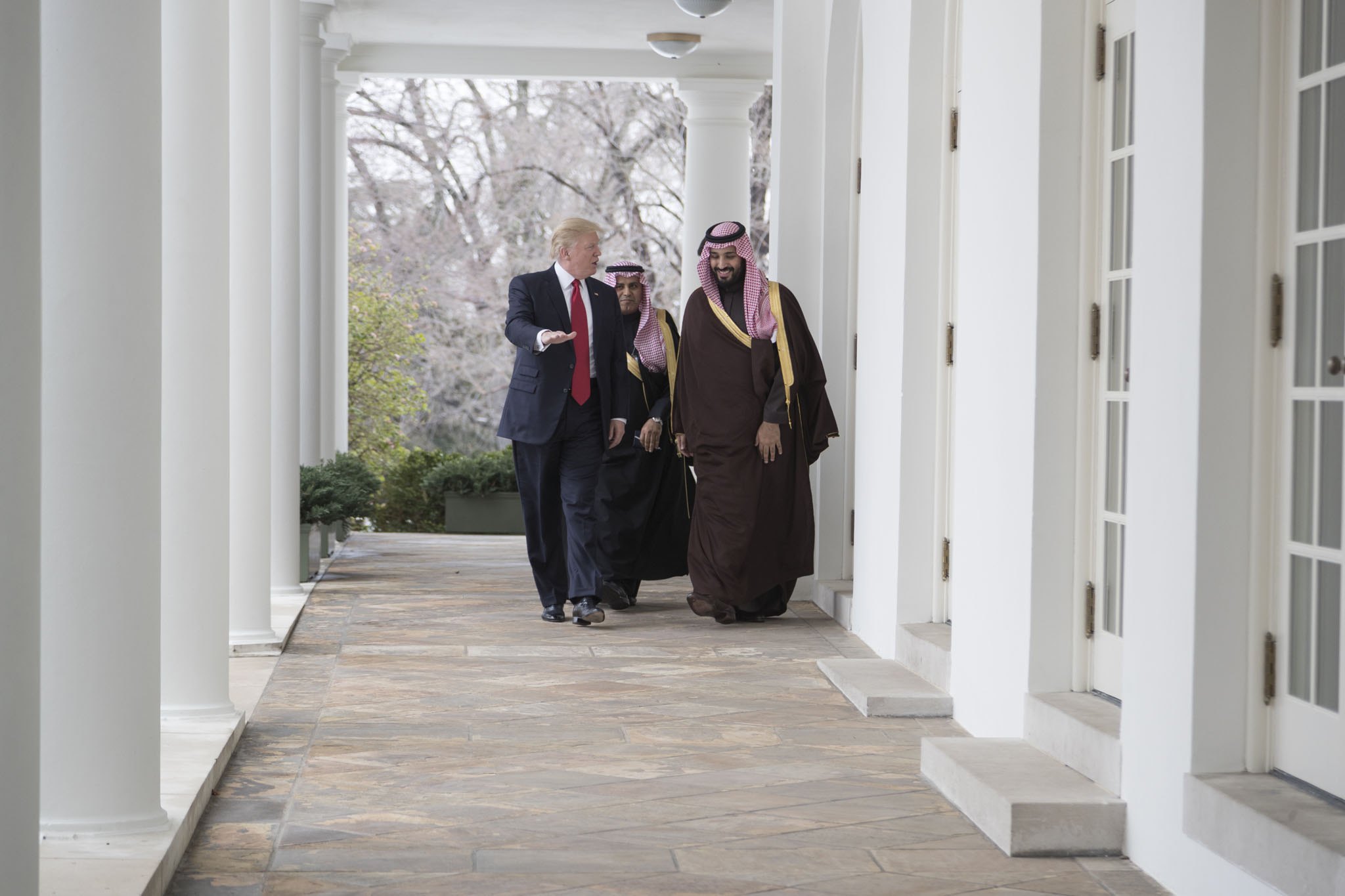 President Donald Trump meets Saudi Arabia's Deputy Crown Prince Mohammed bin Salman