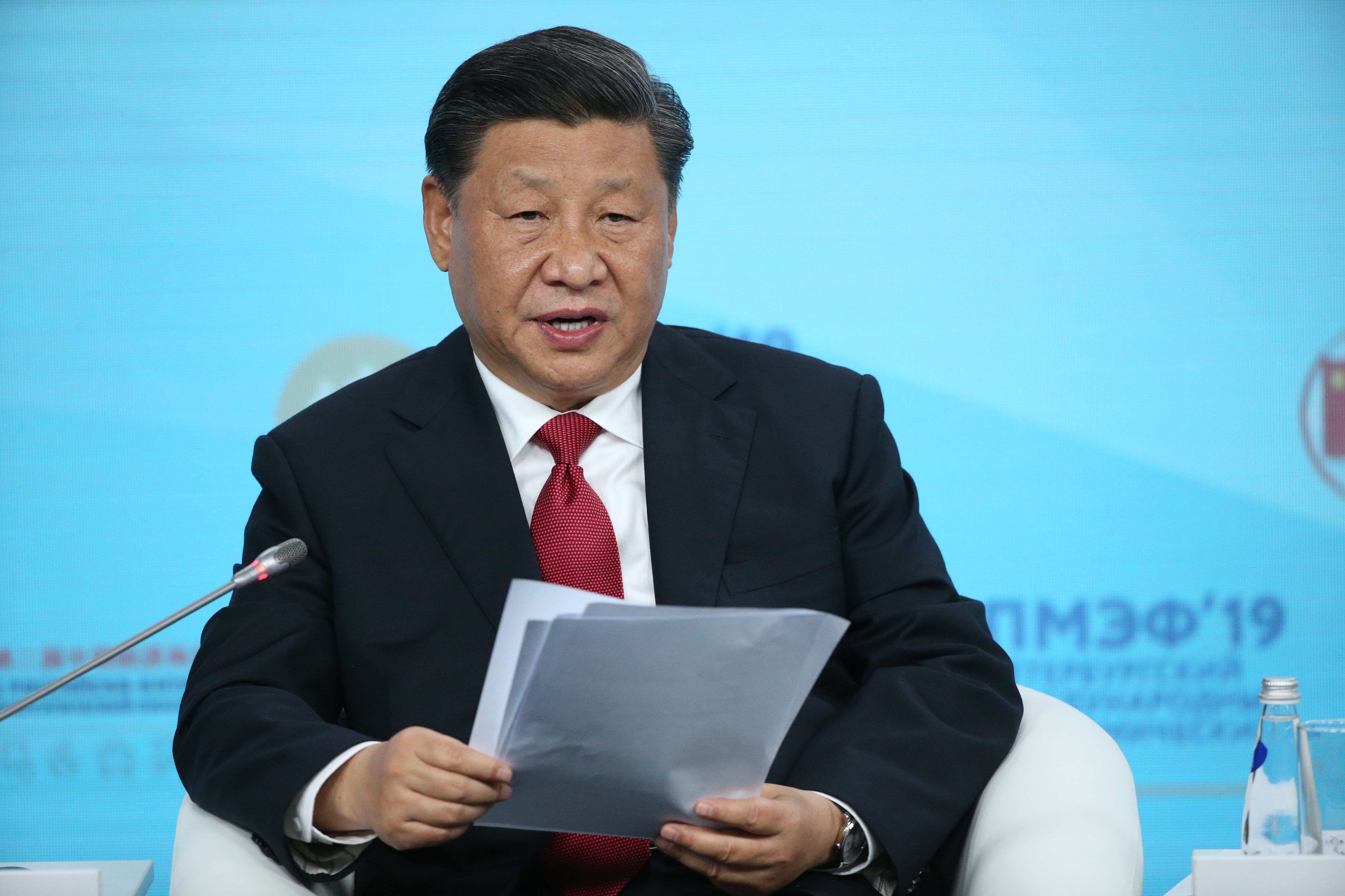 Russian President Vladimir Putin attends the SPIEF 2019 in St.Petersburg