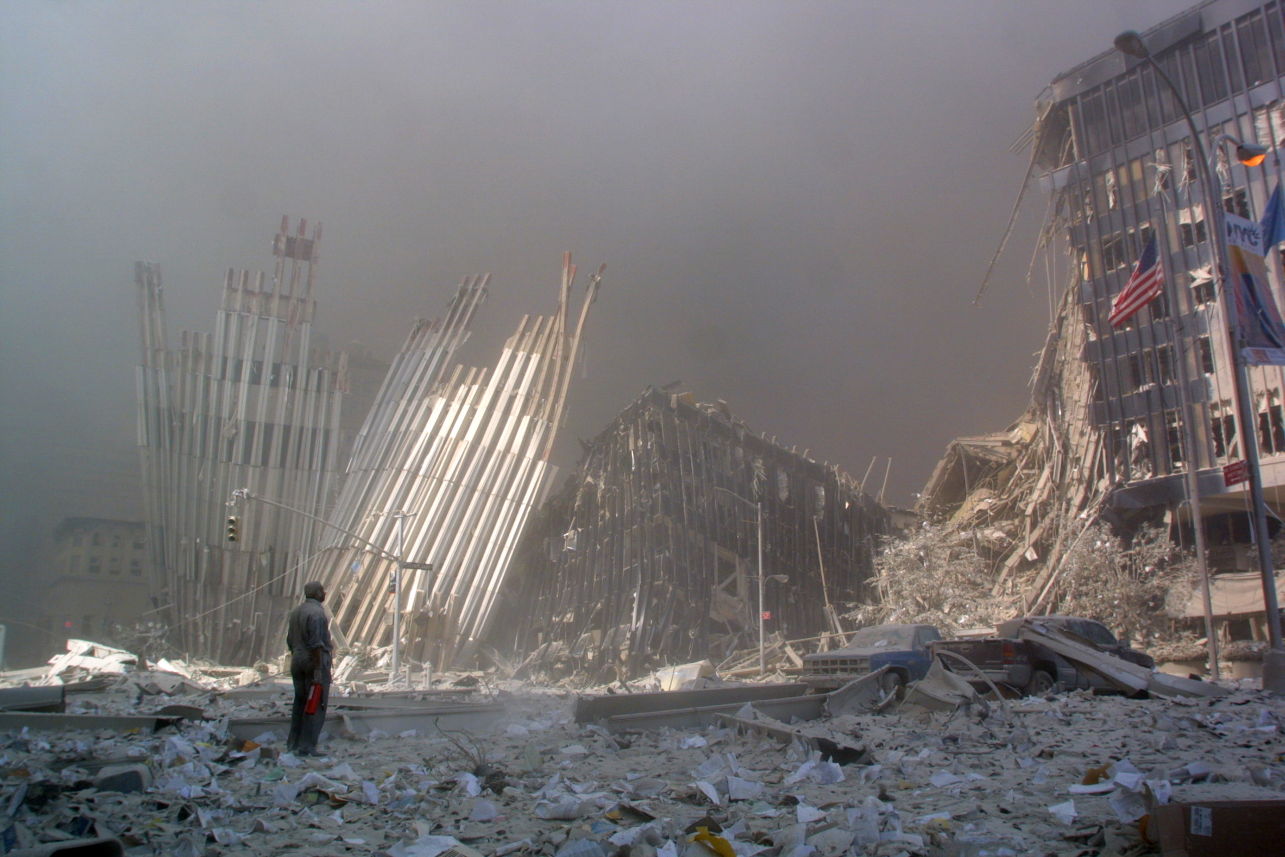 This 11 September 2001 file phot