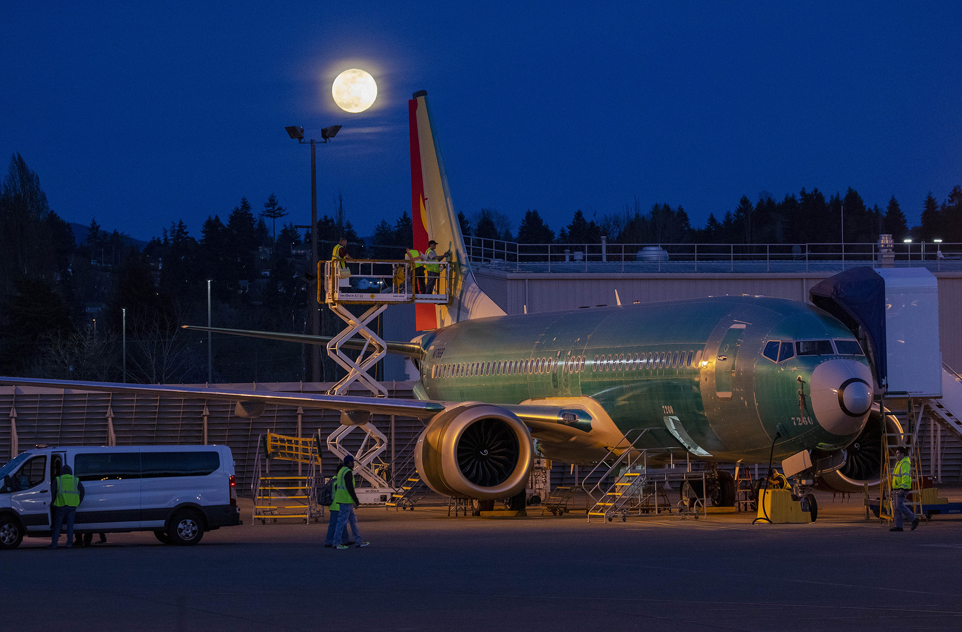 BOEING PLANT RENTON AIRPLANE CRASH 737 MAX8 ETHIOPIA LION AIR AIRLINES GROUNDED PLANES