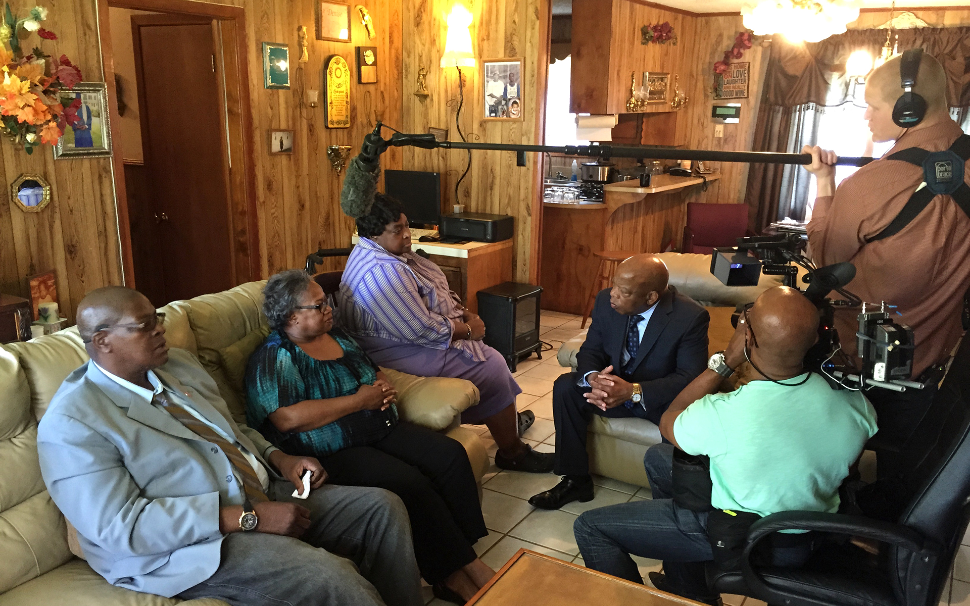 Wharlest Jackson Jr, Denise Ford Jackson, Debra Jackson, Congressman John Lewis, Colin Sytsma (Sound Recordist), and Keith Walker (Cinematographer) - Natches, MS 2015