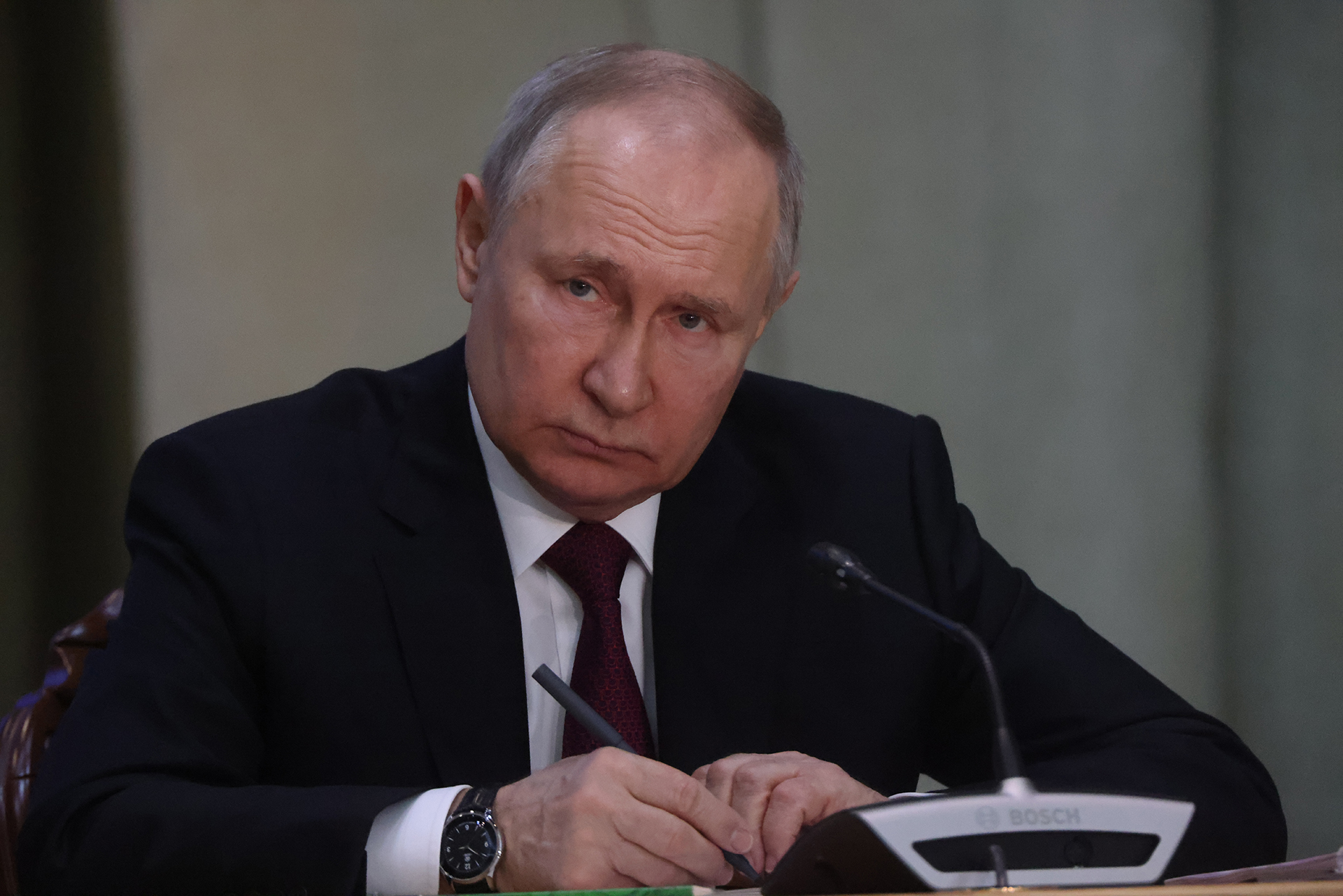 Russian President Putin Attends Annual Prosecutors Meeting In Moscow