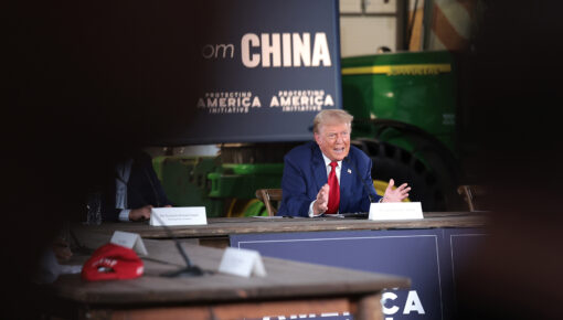 Donald Trump Attends Roundtable Discussion On Threat Of China On U.S. Agriculture